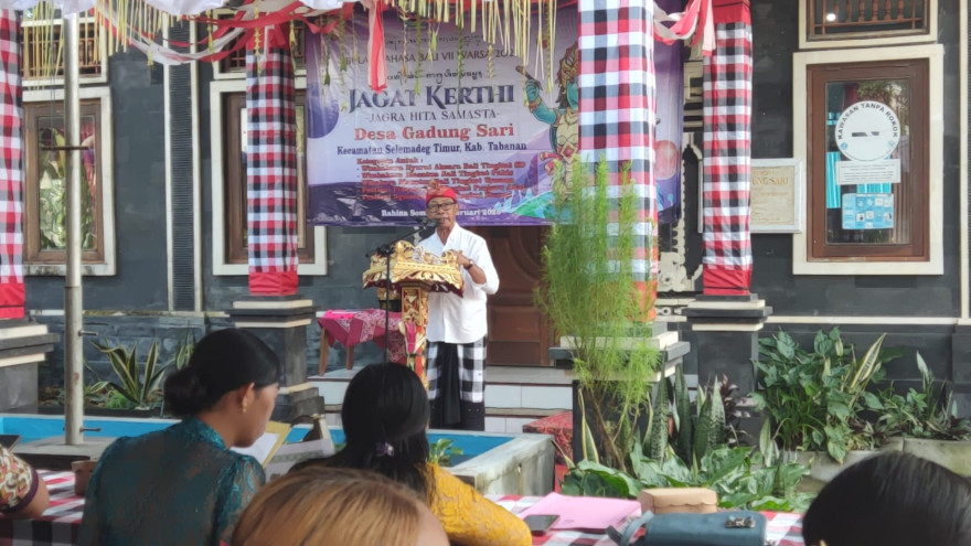 SENIN 24 PEBRUARI 2025 KEGIATAN PELAKSANAAN BULAN BAHASA BALI KE VII DESA GADUNG SARI